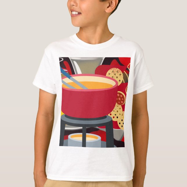 Cheese Fondue T Shirt (Framsida)