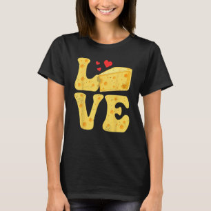 Cheese Gouda Feta Cheddar KÄRLEK T Shirt
