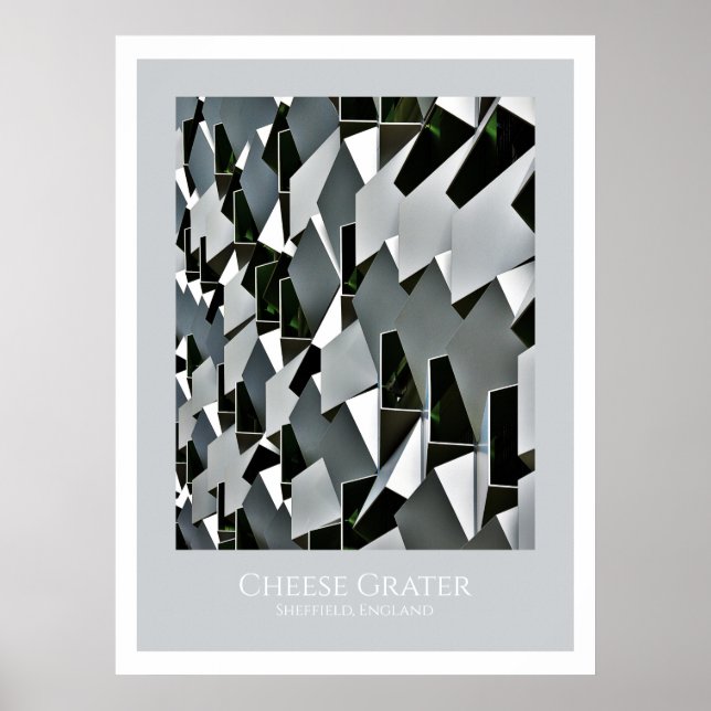 Cheese Grater, Sheffield, England Poster (Framsidan)