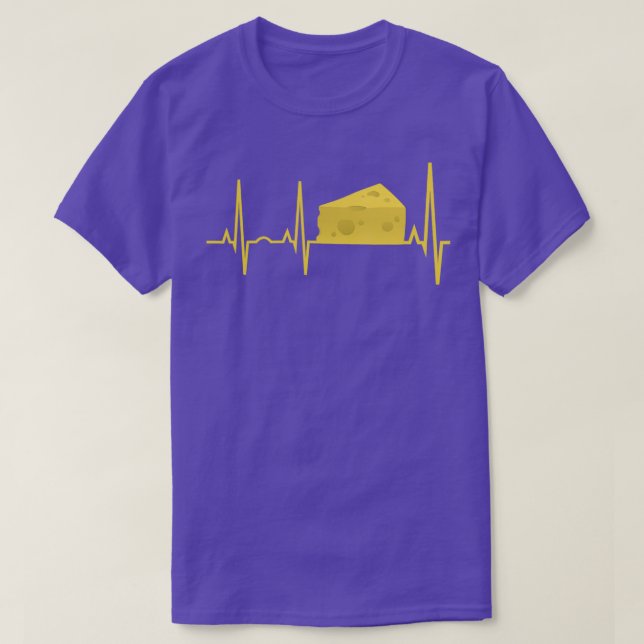 Cheese Heartslag Shirt Funny Cheese Älskare Gift T (Design framsida)