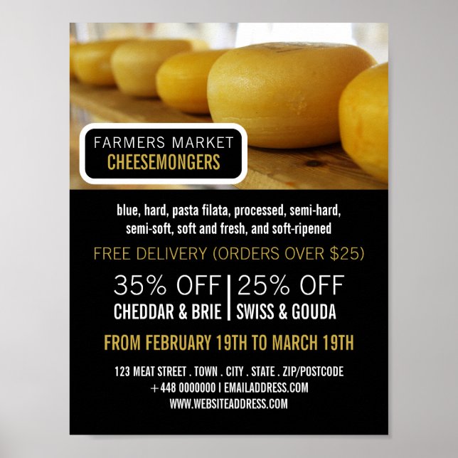 Cheese Hjul, Cheesemonger Advertising Poster (Framsidan)