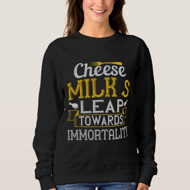 Cheese Milk’S Leap Towards Immortality T Shirt (Framsida)
