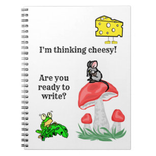 Cheese Mouse Frog Writing Notebook Anteckningsbok