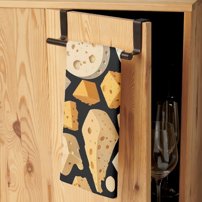 Cheese Pieces With Natural Holes Cute Pattern  Kökshandduk (Thirds Fold)