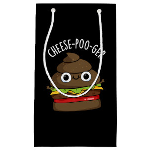 Cheese-poo-ger Funny Poop Pun Mörk BG