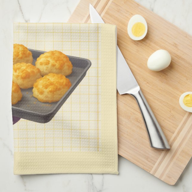 Cheese Scone Time — Kitchen Tea Towel Kökshandduk (Vikt i Fjärdedel)
