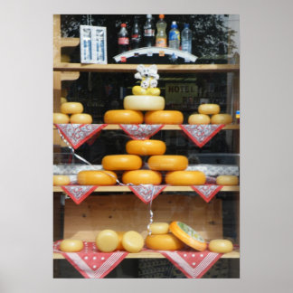 Cheese Shop Window i Amsterdam Poster