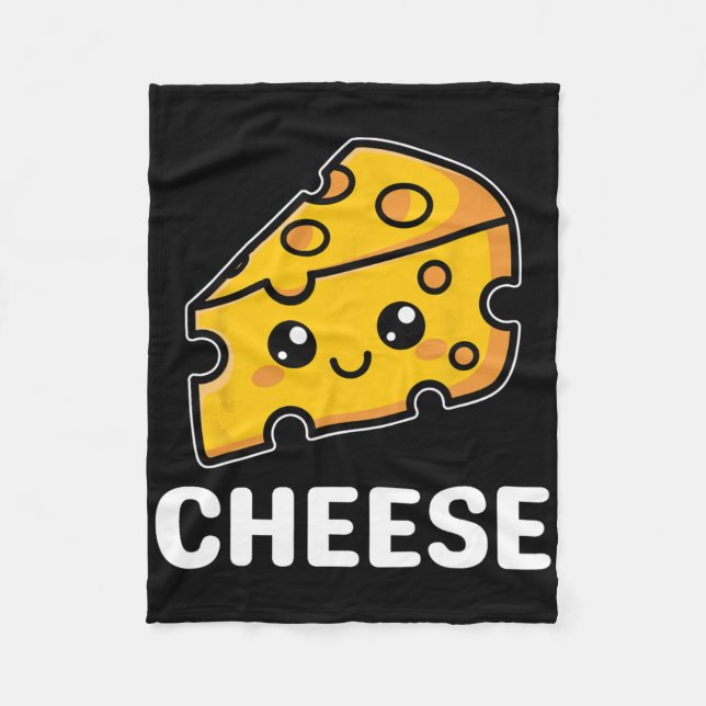 Cheese Slice Mac Macaroni Kawaii Halloween Costume Fleecefilt (Framsidan)
