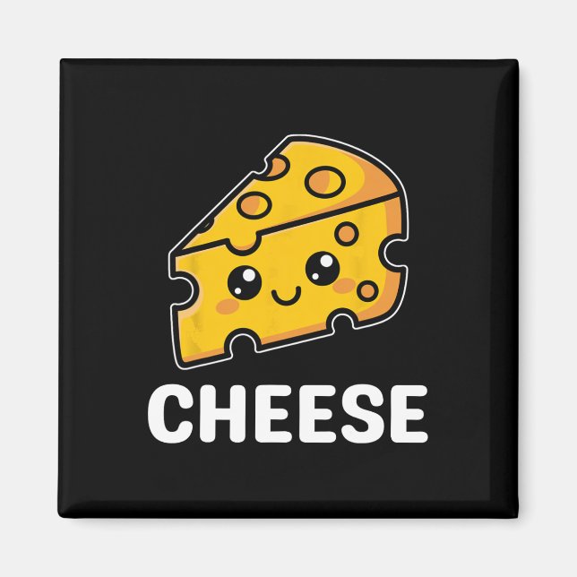 Cheese Slice Mac Macaroni Kawaii Halloween Costume Magnet (Framsidan)