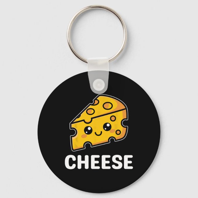 Cheese Slice Mac Macaroni Kawaii Halloween Costume Nyckelring (Framsida)