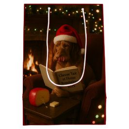 Cheese Tax Christmas gift bag Wire Haired Vizsla