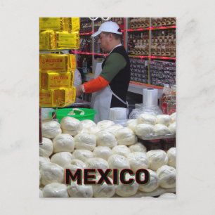 Cheese Vendor in Oaxaca, Mexiko Vykort