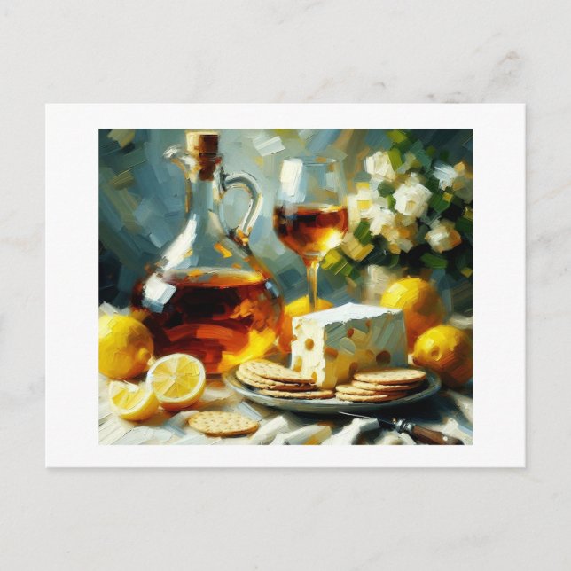 Cheese Vin Crackers Vykort (Framsida)