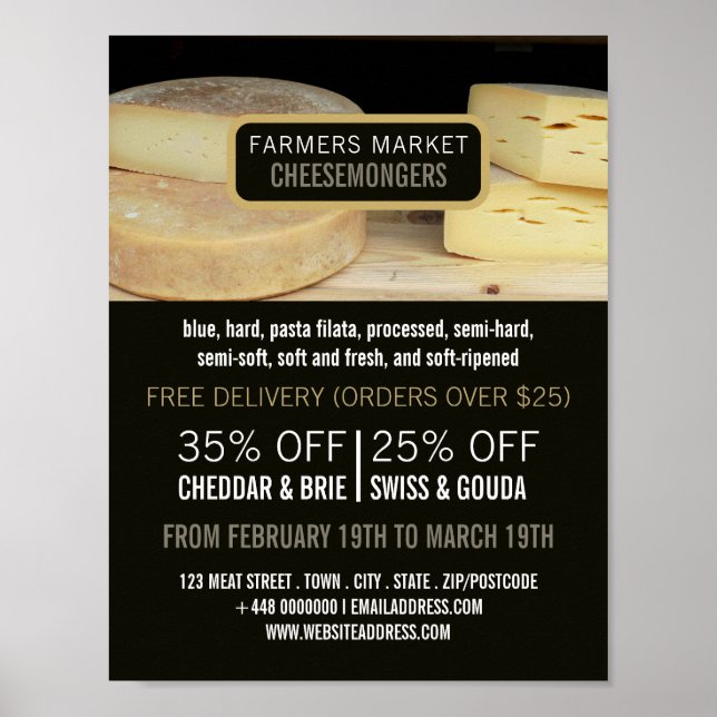 Cheese Visning, Cheesemonger Advertising Poster (Framsidan)