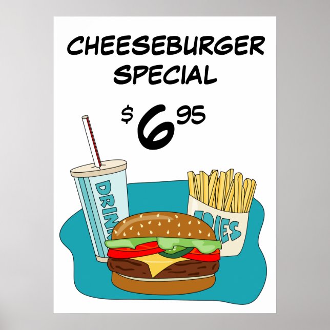 Cheeseburger and Fries Special Poster (Framsidan)