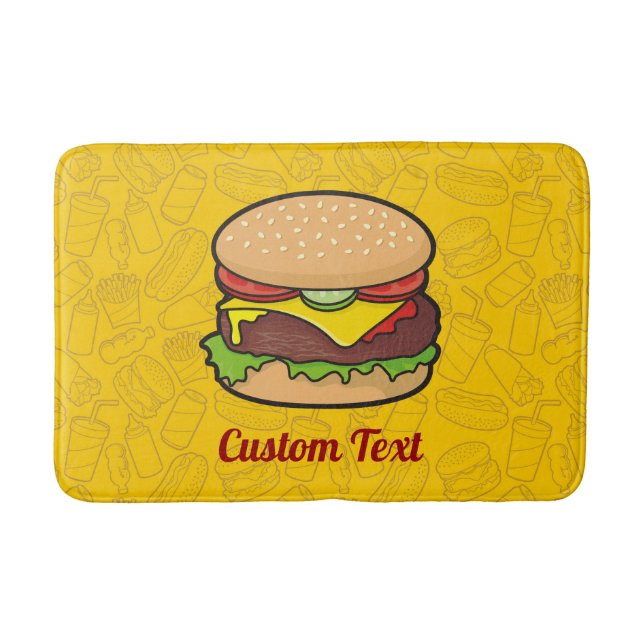 Cheeseburger Bathroom Mat Badrumsmatta (Framsidan)