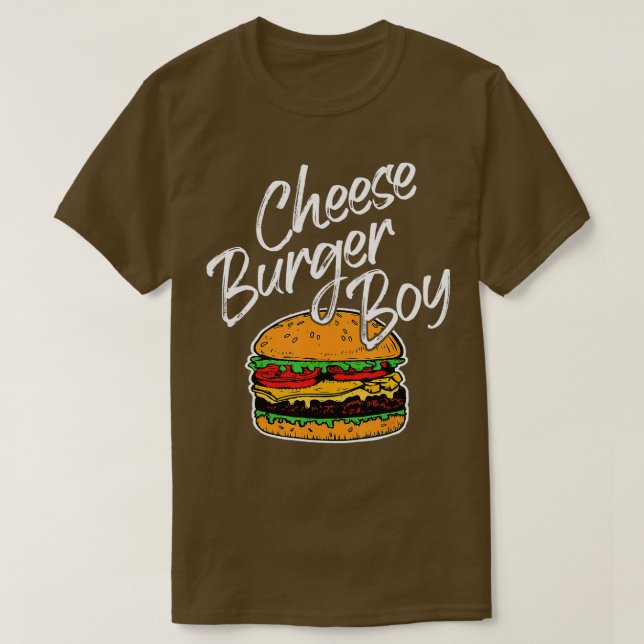Cheeseburger Boy Burger Älskare National Cheesebur T Shirt (Design framsida)