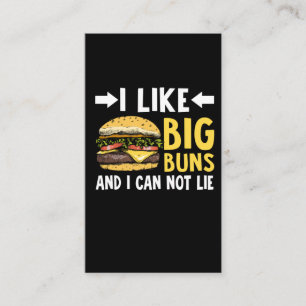 Cheeseburger Bun Älskare Foodie Funny Food Joke Visitkort