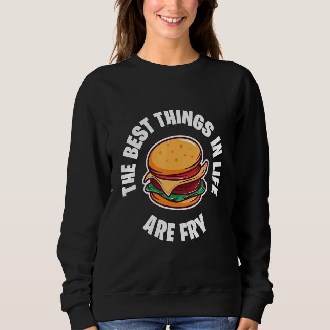 Cheeseburger Burger Best Life Junk Food Fried Foo T Shirt (Framsida)