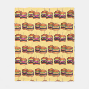 Cheeseburger Burger Hamburger Sliders Pub Food Fleecefilt