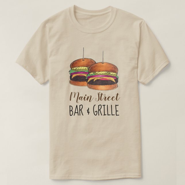 Cheeseburger Burger Hamburger Sliders Pub Pub T Shirt (Design framsida)