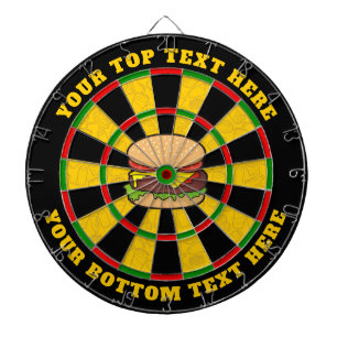 Cheeseburger Dartboard med Anpassningsbar Text Darttavla