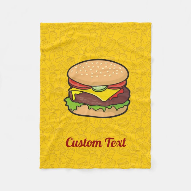 Cheeseburger Fleece Blanket (Framsidan)
