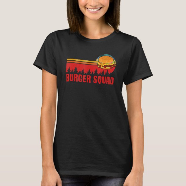 Cheeseburger Foodie  Team Hamburger Burger Squad T Shirt (Framsida)