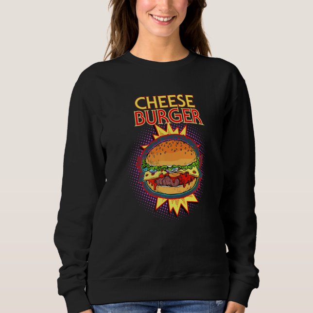 Cheeseburger Fransk Fry Hamburger Food Flash T Shirt (Framsida)