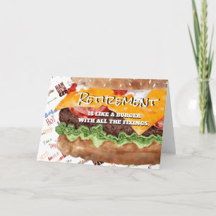 Cheeseburger Funny Pension Helgkort