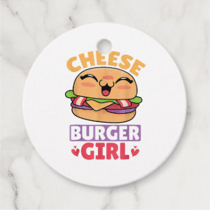 Cheeseburger Girl, Hamburger Women and Cheeseburge Gåvor Etiketter