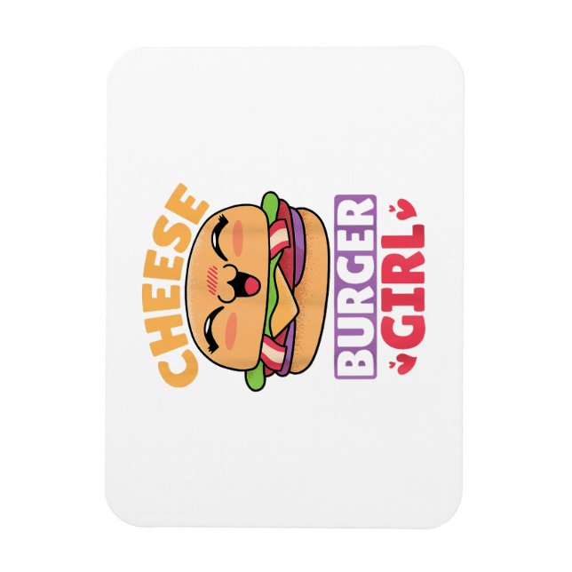 Cheeseburger Girl, Hamburger Women and Cheeseburge Magnet (Vertikal)