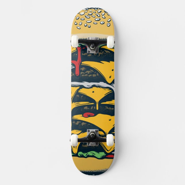 Cheeseburger Grande Mini Skateboard Bräda 18,5 Cm (Framsida)