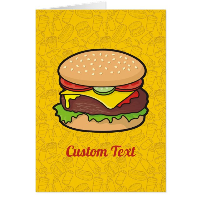 Cheeseburger Hälsningskort (Framsidan)