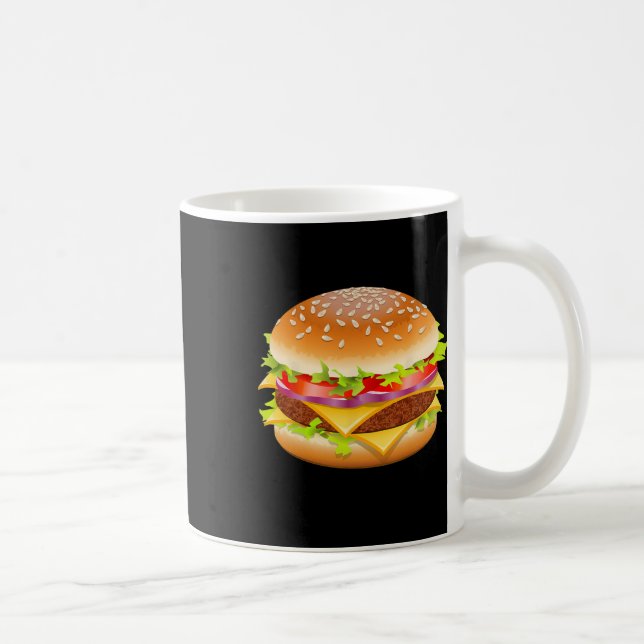 Cheeseburger Hamburger Burger Funny Food Halloween Kaffemugg (Höger)