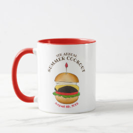 Cheeseburger Hamburger Burger Picnic Barbecue BBQ Mugg