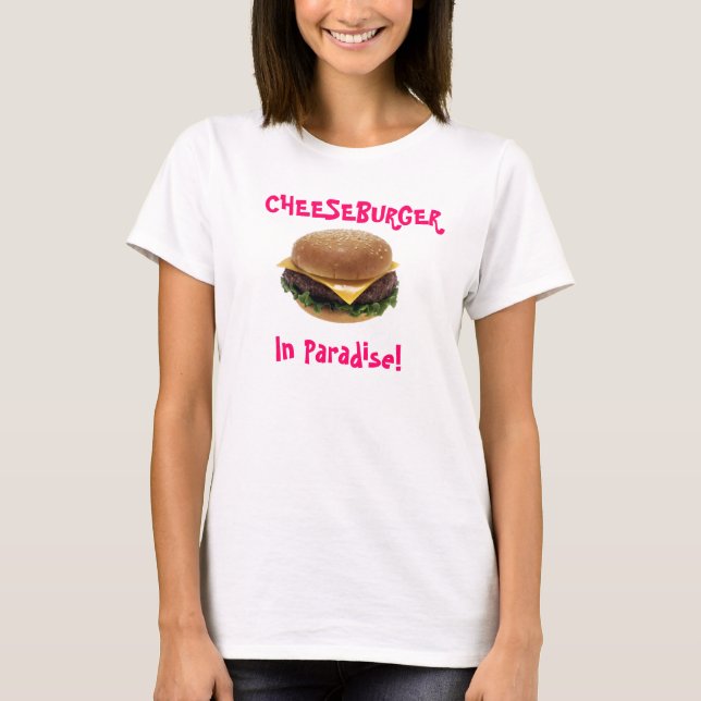 Cheeseburger i paradis! tee (Framsida)