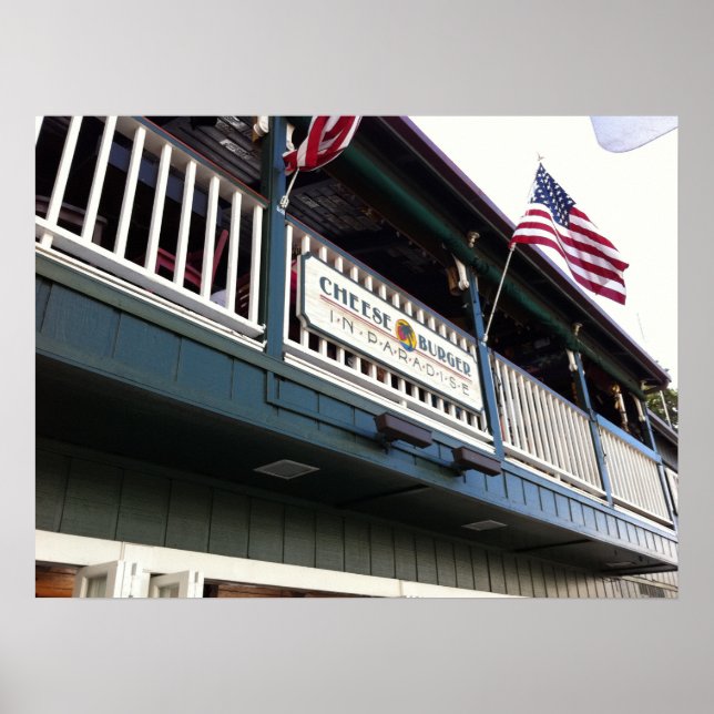 Cheeseburger i Paradise, Lahaina, Maui, Hawaii Poster (Framsidan)