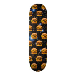 Cheeseburger i utrymme mini skateboard bräda 18,5 cm