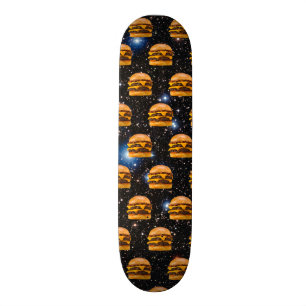 Cheeseburger i utrymme mini skateboard bräda 18,5 cm
