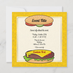 Cheeseburger Inbjudningar