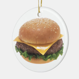 Cheeseburger Julgransprydnad Keramik
