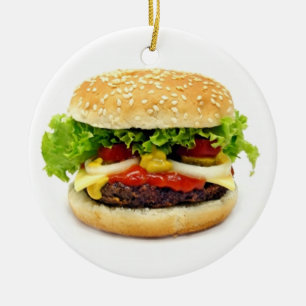 Cheeseburger Julgransprydnad Keramik