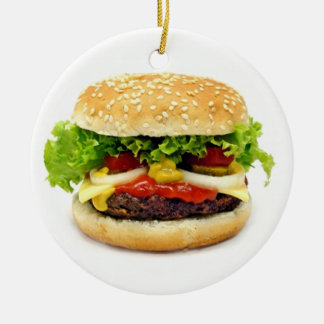Cheeseburger Julgransprydnad Keramik
