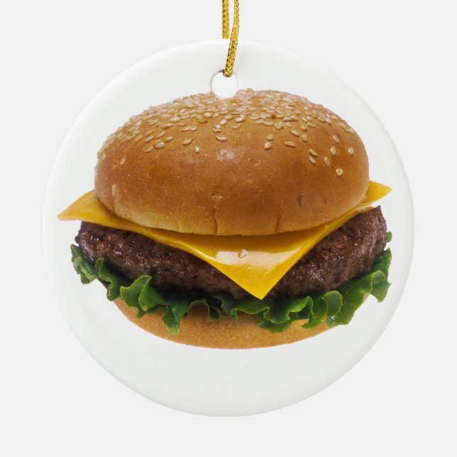 Cheeseburger Julgransprydnad Keramik (Framsidan)