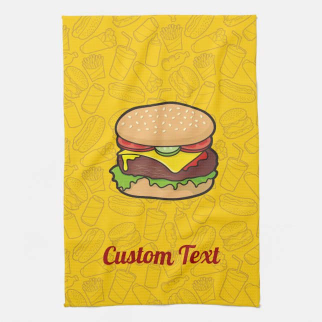 Cheeseburger Kitchen Towel Kökshandduk (Vertikal)