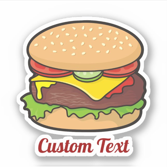 Cheeseburger Klistermärken (Framsida)