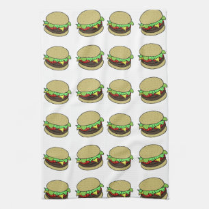 Cheeseburger Kökshandduk