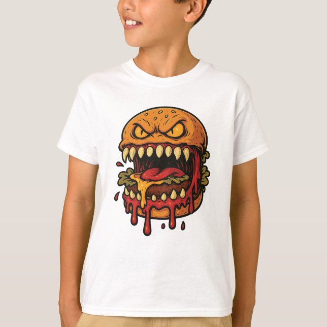 Cheeseburger Monster Kids t-shirt (Framsida)