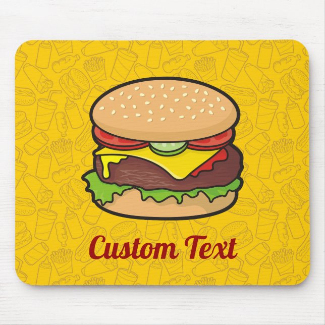 Cheeseburger Mouse Pad Musmatta (Framsidan)